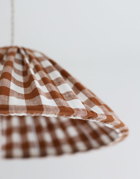 Conical Pendant Light Large Checks Malala ‘Terra’