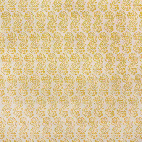 Lani Printed Fabric Linen/Cotton Turmeric Sample