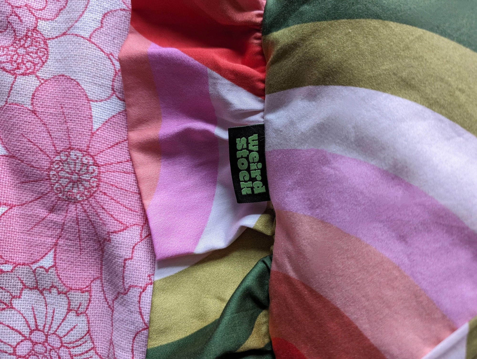 Young Hearts Ruffle Cushion in Groove Inn