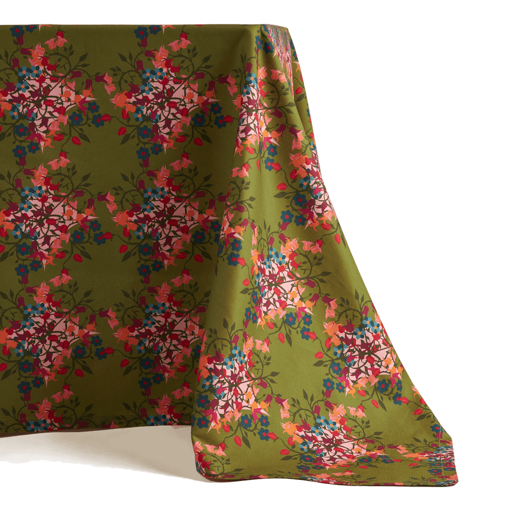 Blumen Green Tablecloth