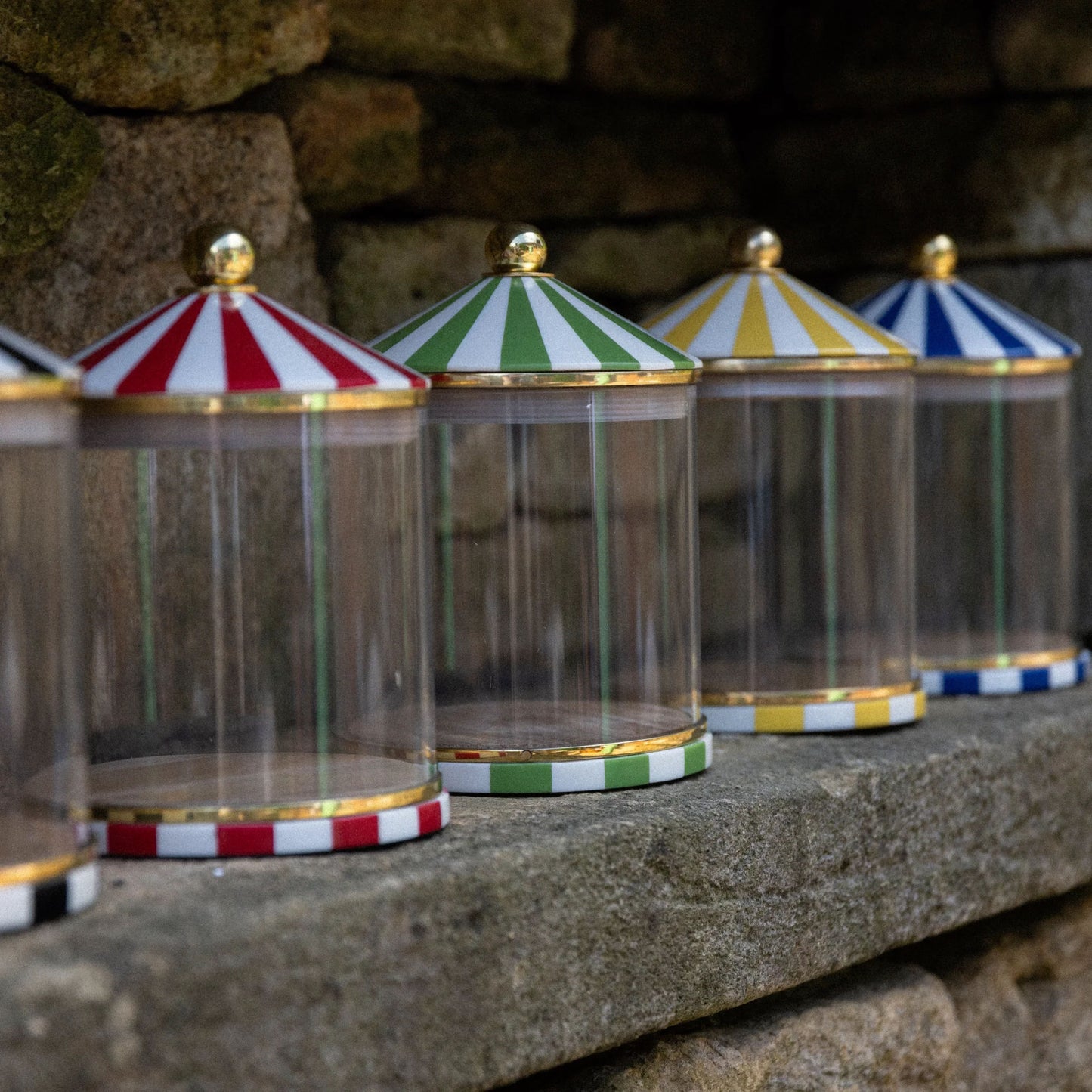 Circus Storage Jar | Yellow and White