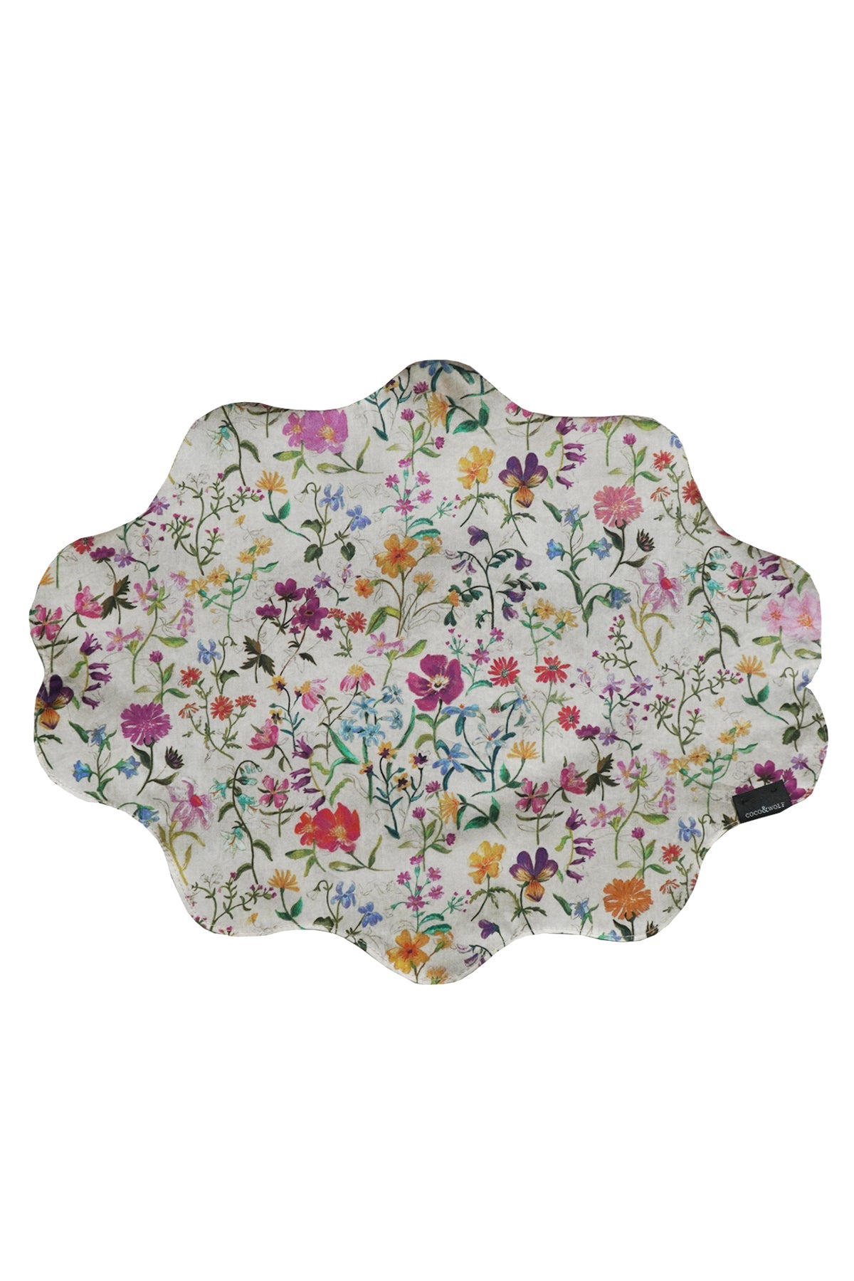 Reversible Wavy Placemat made with Liberty Fabric LINEN GARDEN & KATIE & MILLIE