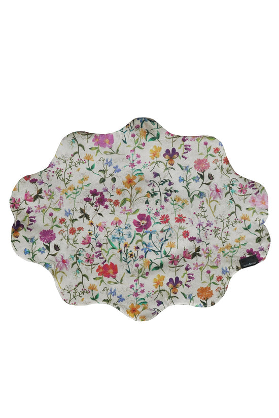 Reversible Wavy Placemat made with Liberty Fabric LINEN GARDEN & KATIE & MILLIE