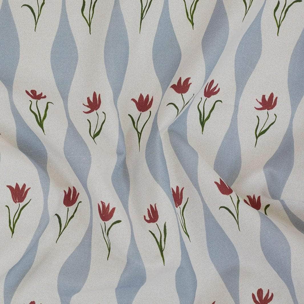 Tulip Wave Linen, Sky