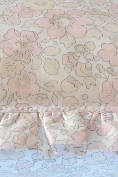 Frill Edge Pillowcase made with Liberty Fabric BETSY LACE