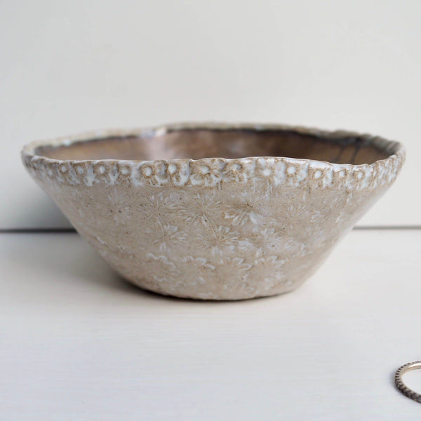 Handmade Gold Ceramic Ring Dish