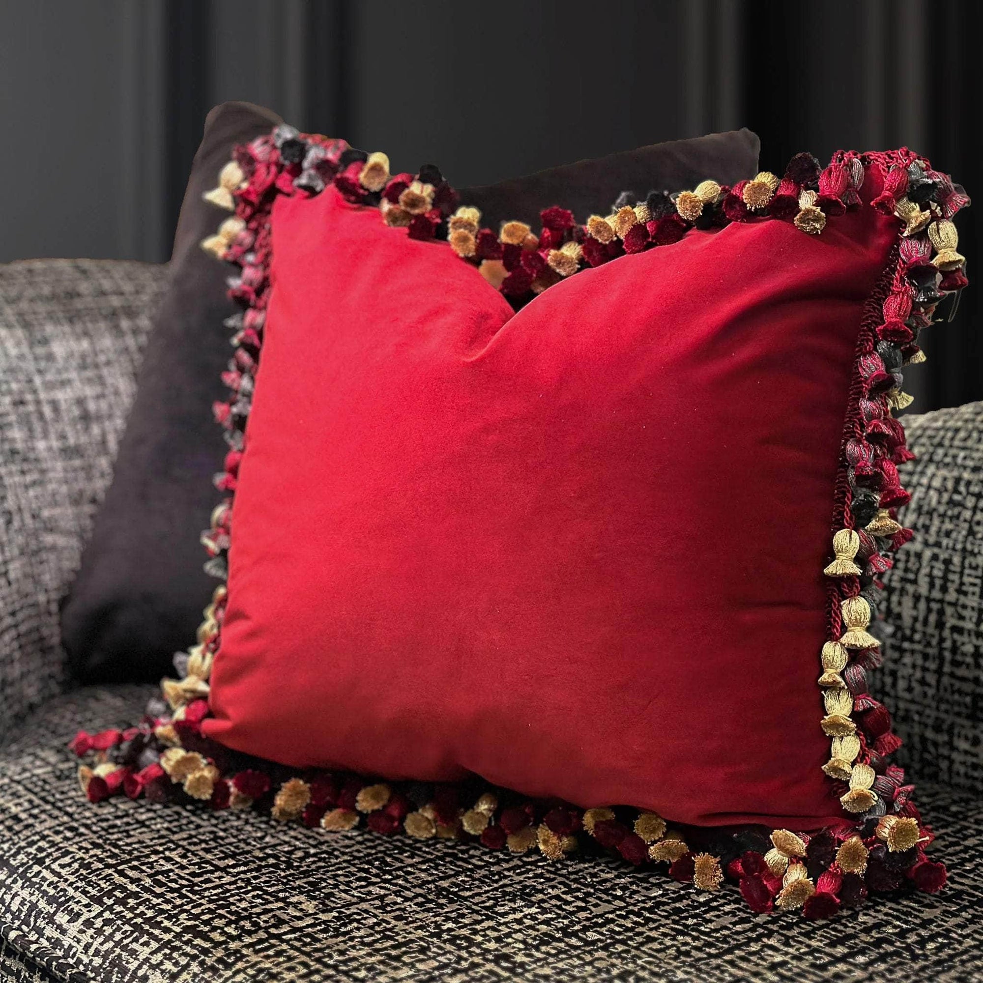 Carmine Velvet Cushion