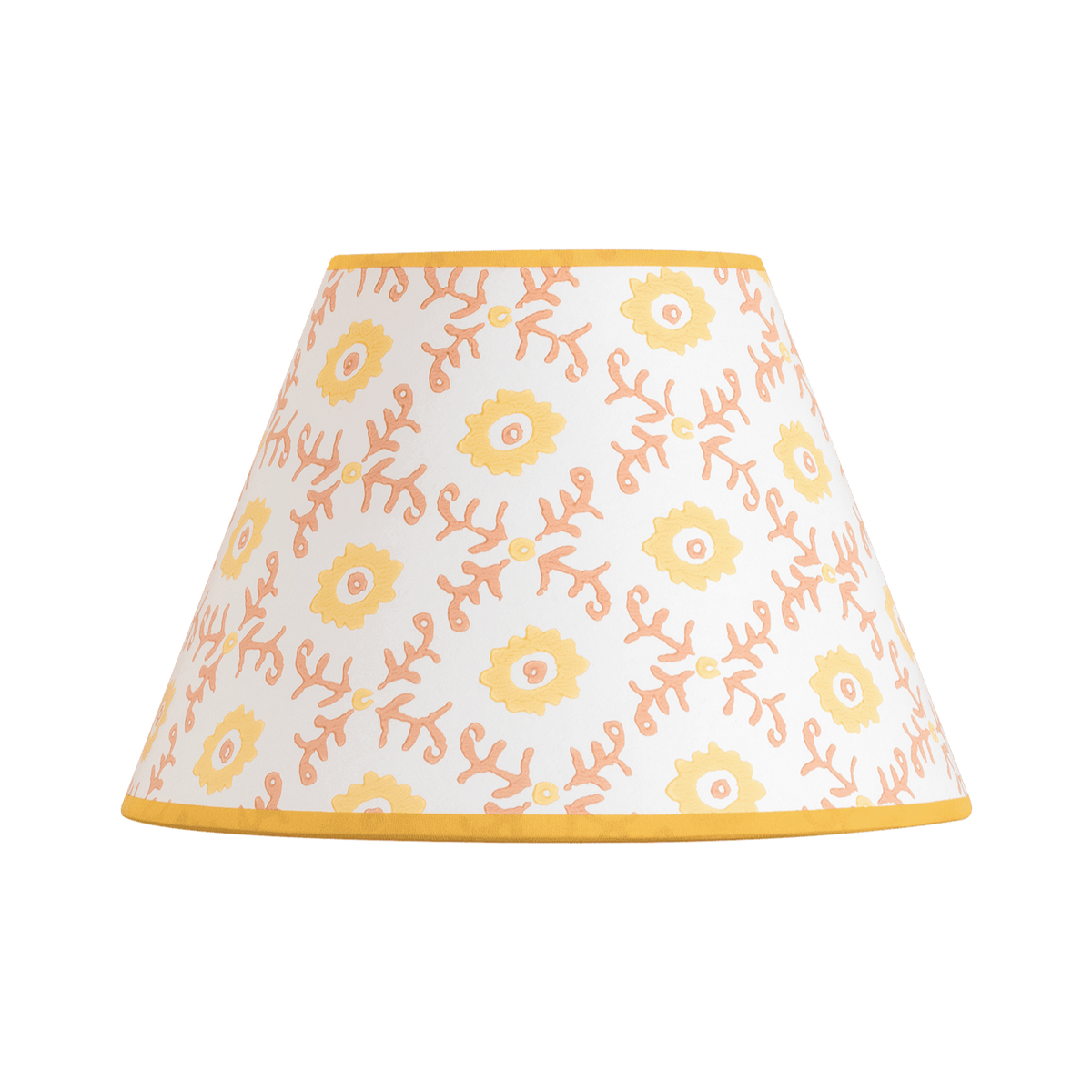 Folk Flower Pendant Lampshade - Yellow / Terracotta