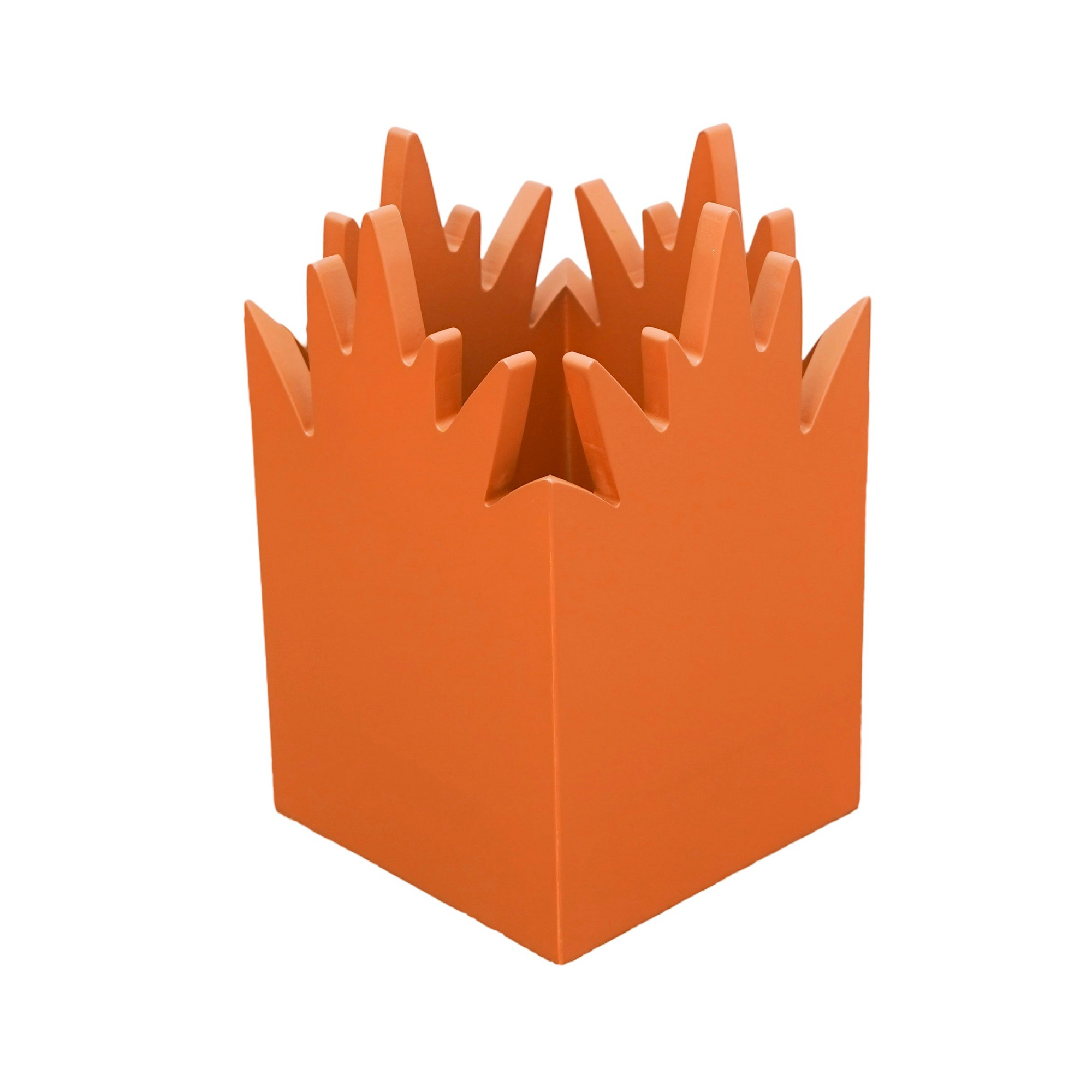 Wooden Plant Shaped Bin - Terracotta