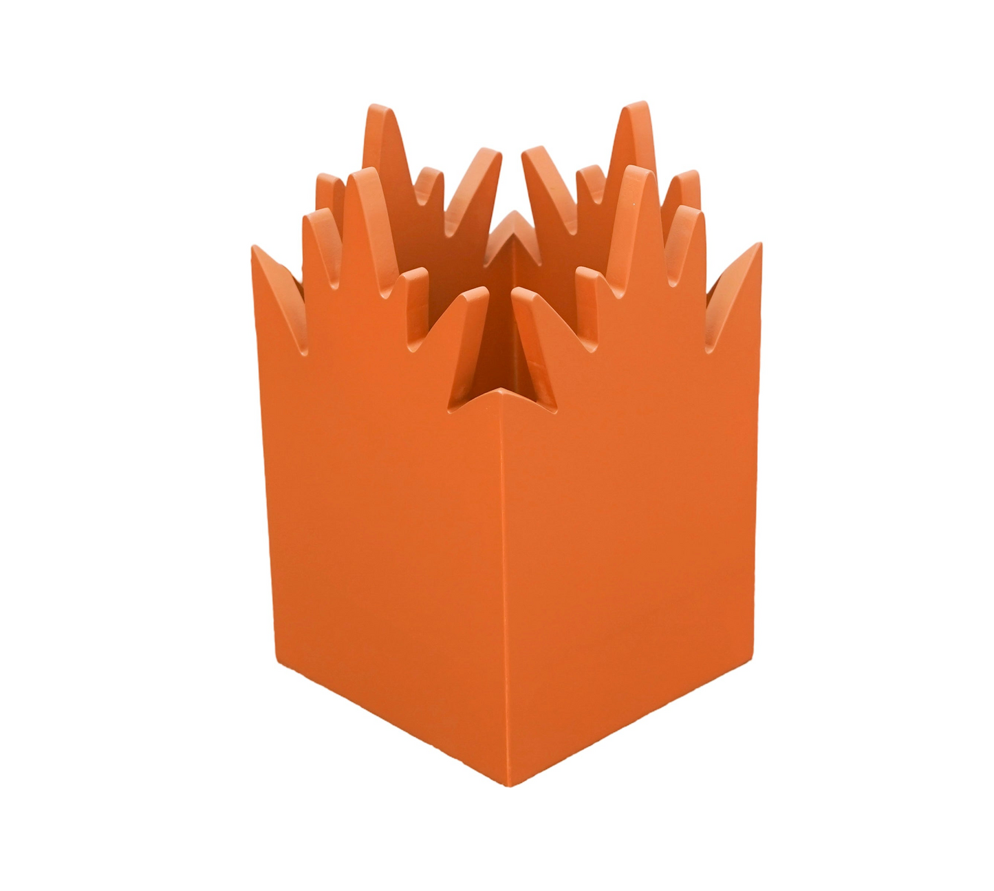 Wooden Plant Shaped Bin - Terracotta