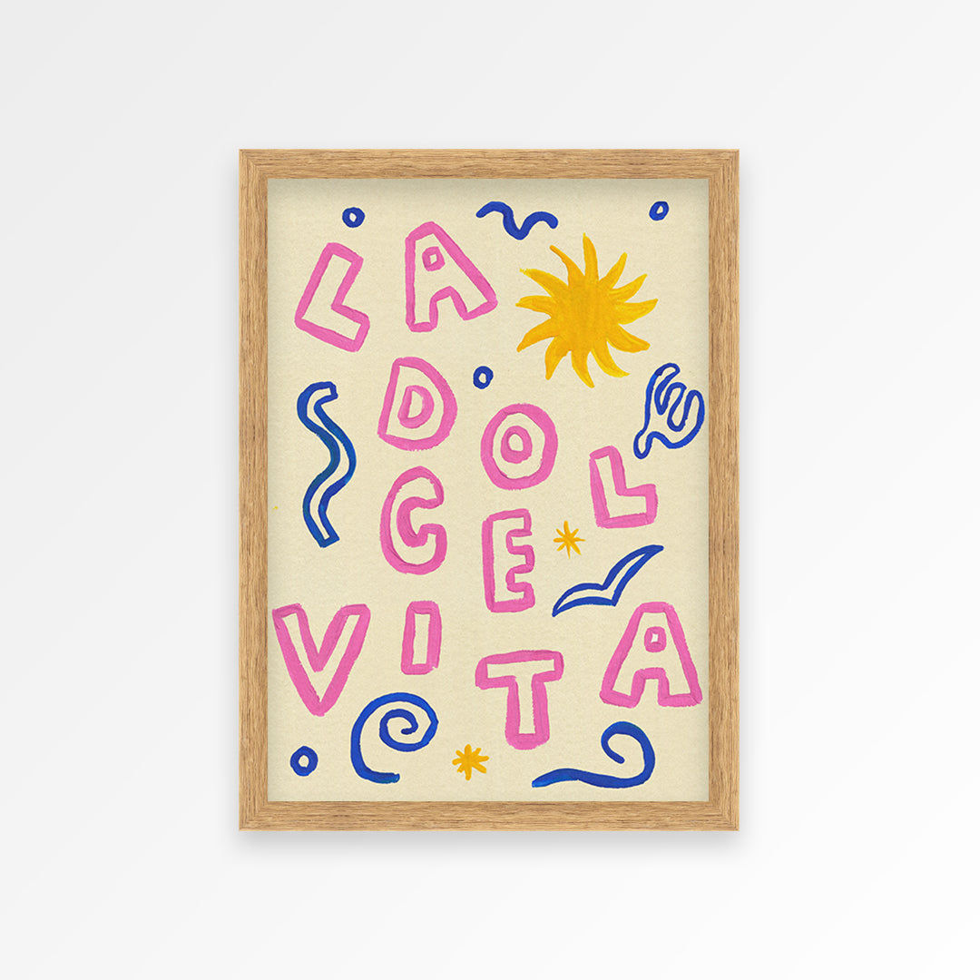 La Dolce Vita Hand Painted Print