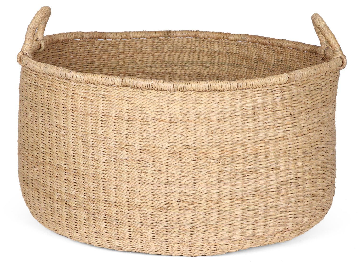 LAWRA: Natural Floor Storage Basket with Handles