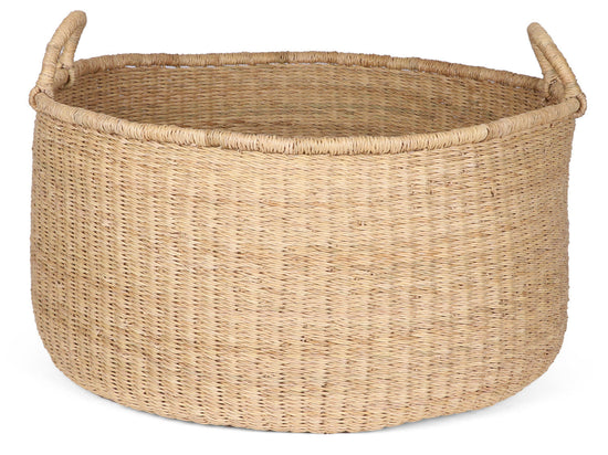 LAWRA: Natural Floor Storage Basket with Handles
