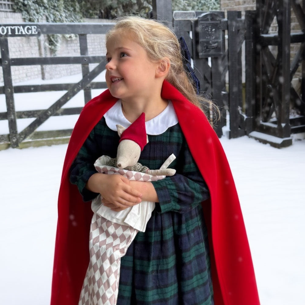 Harlequin Ruffled Stocking - Chestnut Spice