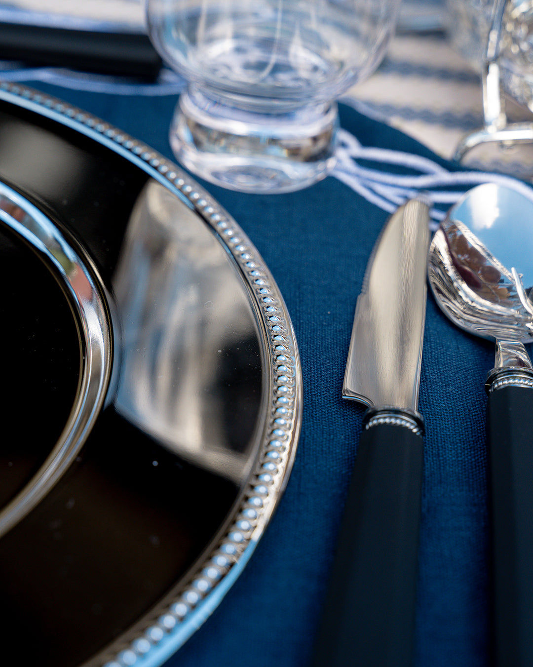 "Silver-Plated Pearl Charger Plate, Ø 30 cm