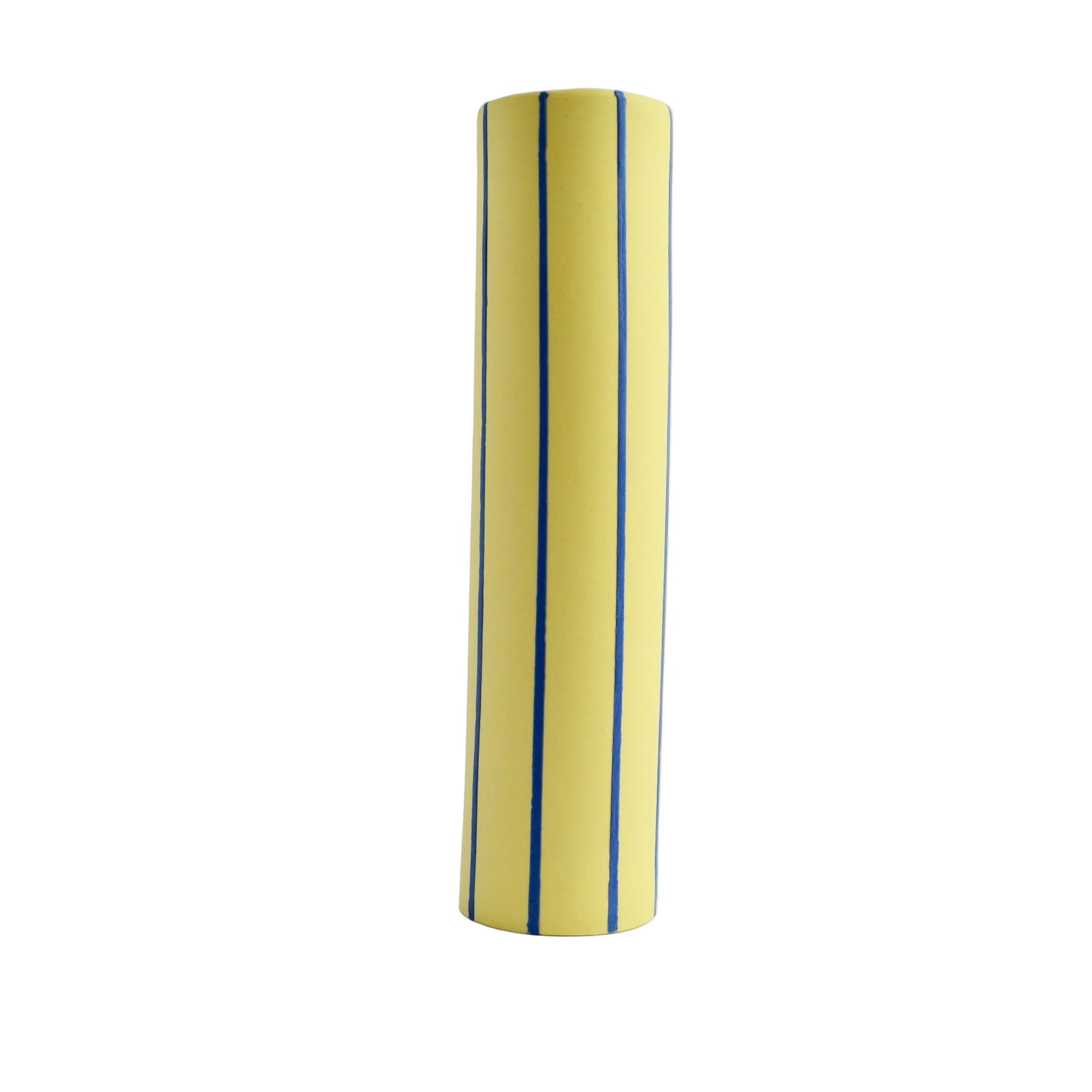 Coloured Striped Vase Naples Yellow