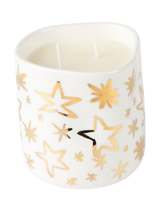 Gold Stars Candle