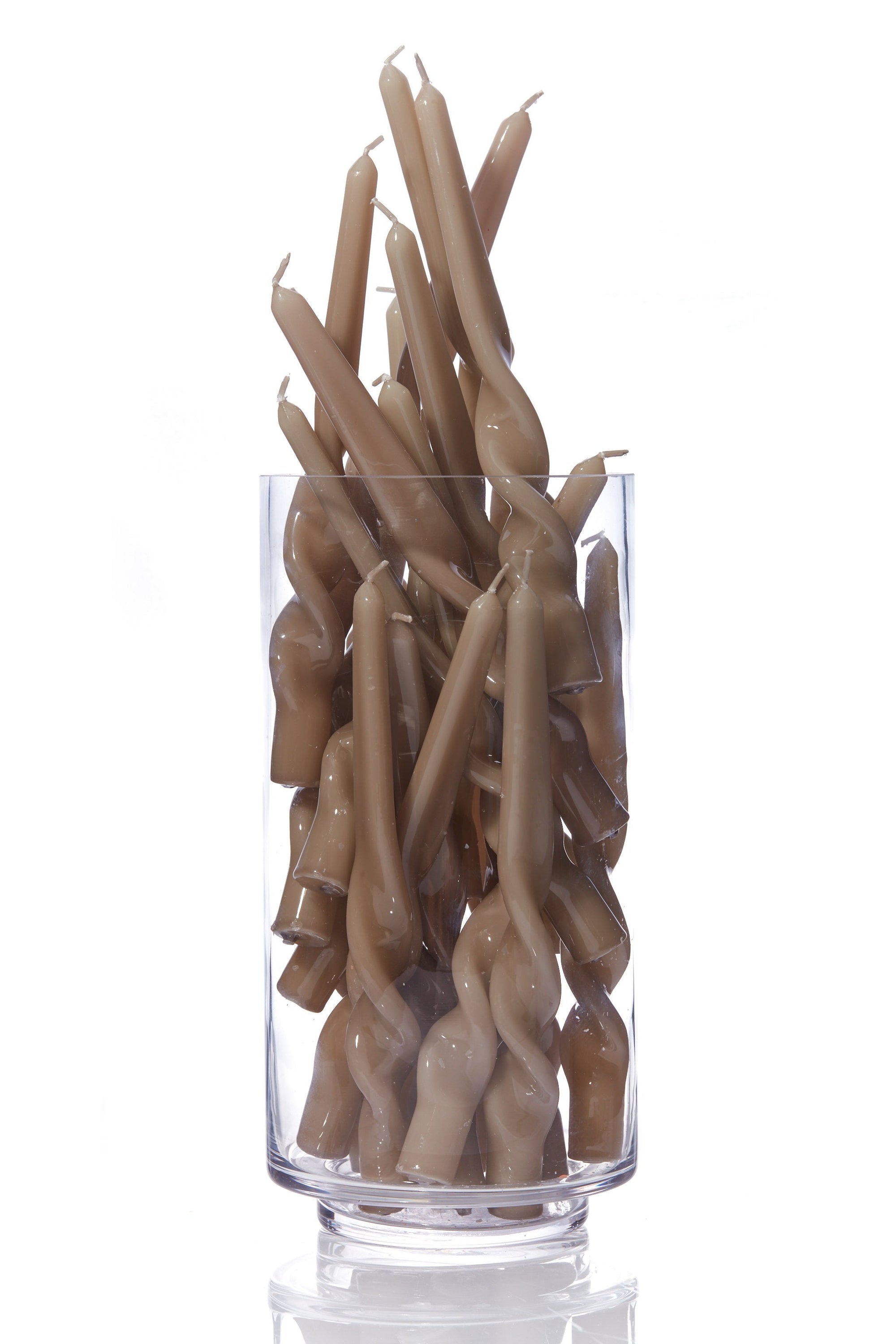 Twisted Taper Candle | Mink