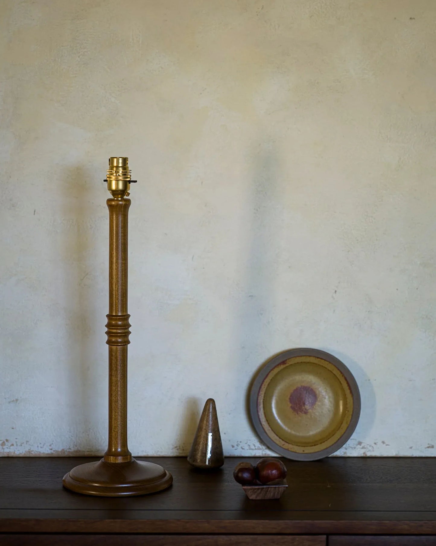 The Isla Lamp Base - Stained Wood