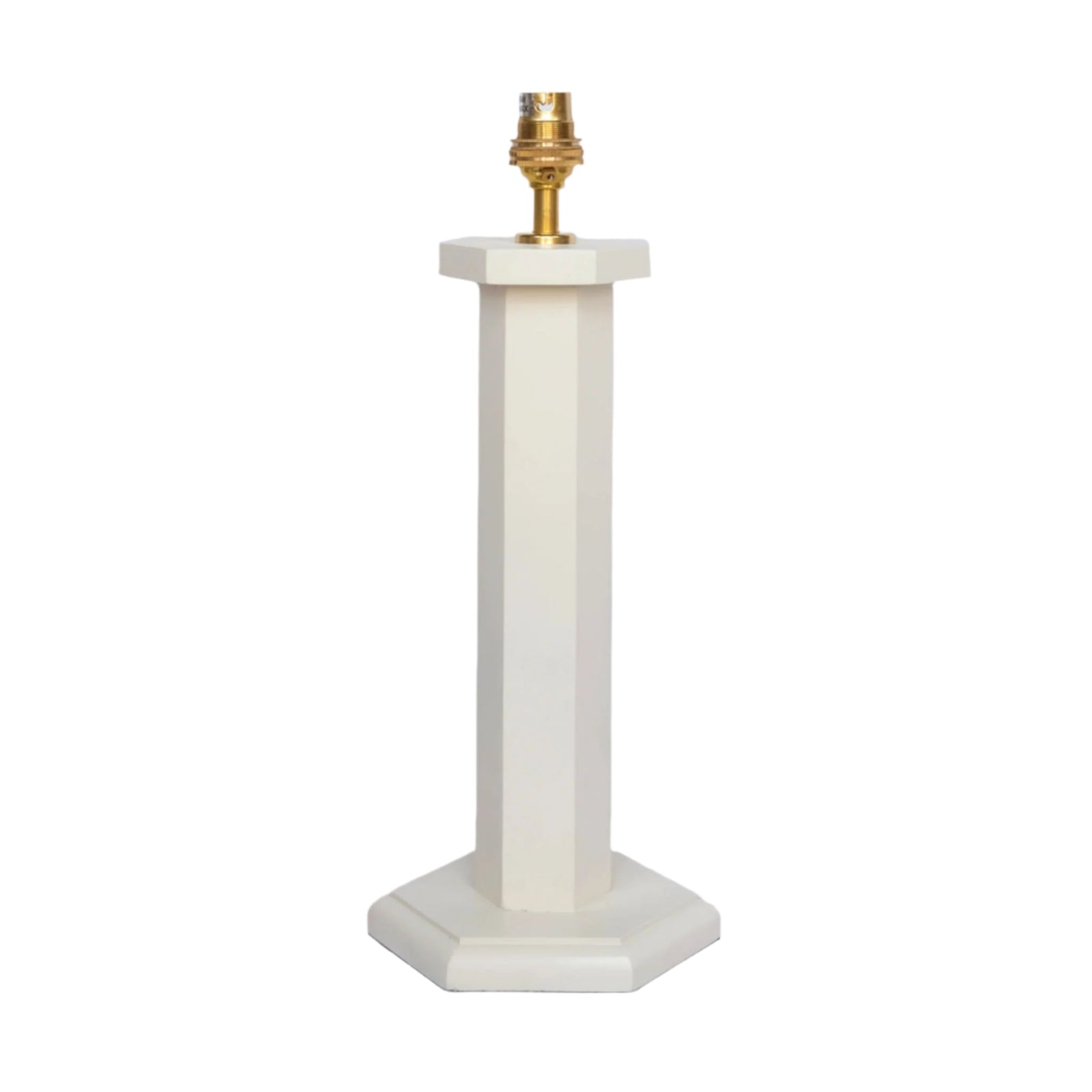 Hexagon Bedside Lamp - Oyster White