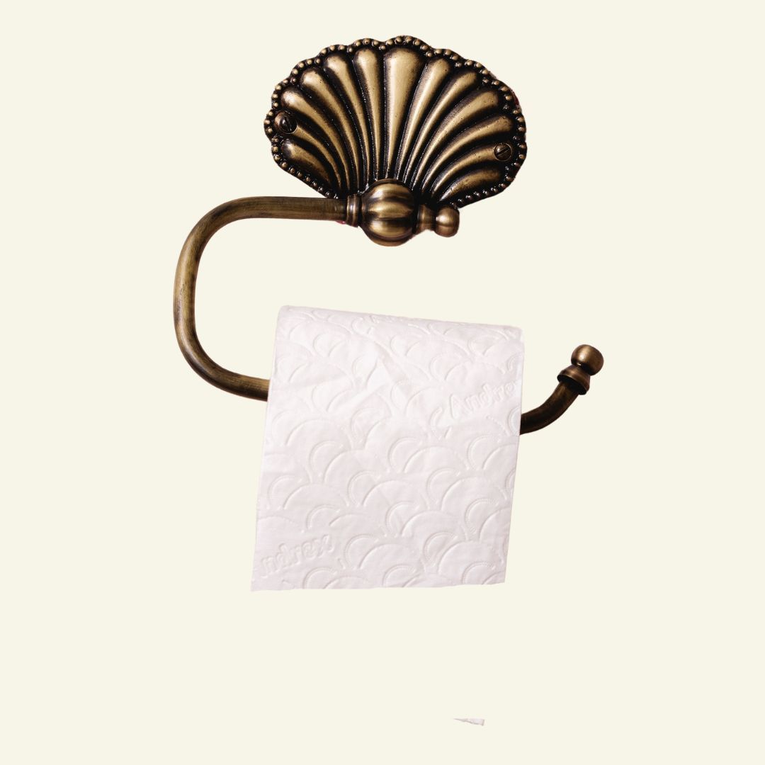 Cara Brass Toilet Roll Holder (Antique)