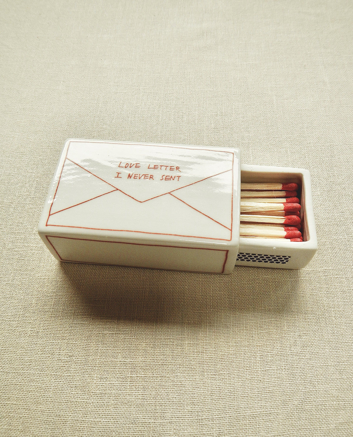 ‘Love Letter’ Ceramic Matchbox