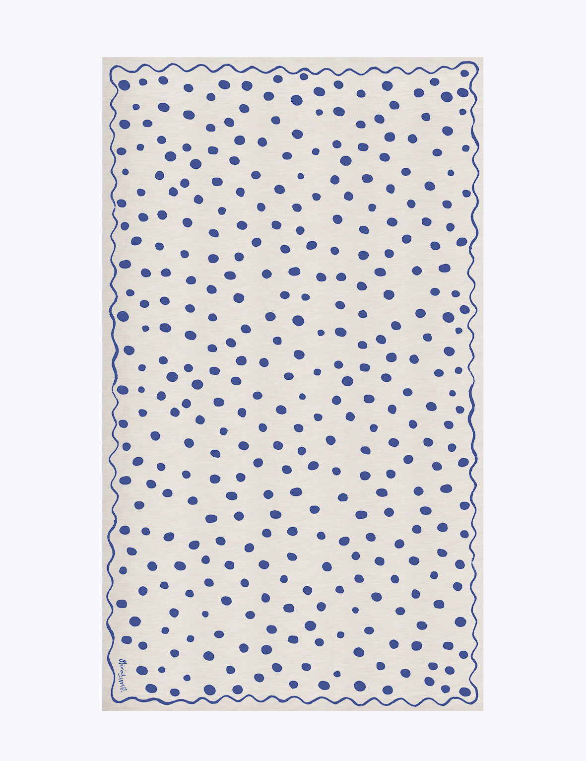 Polka Dot Linen Tablecloth