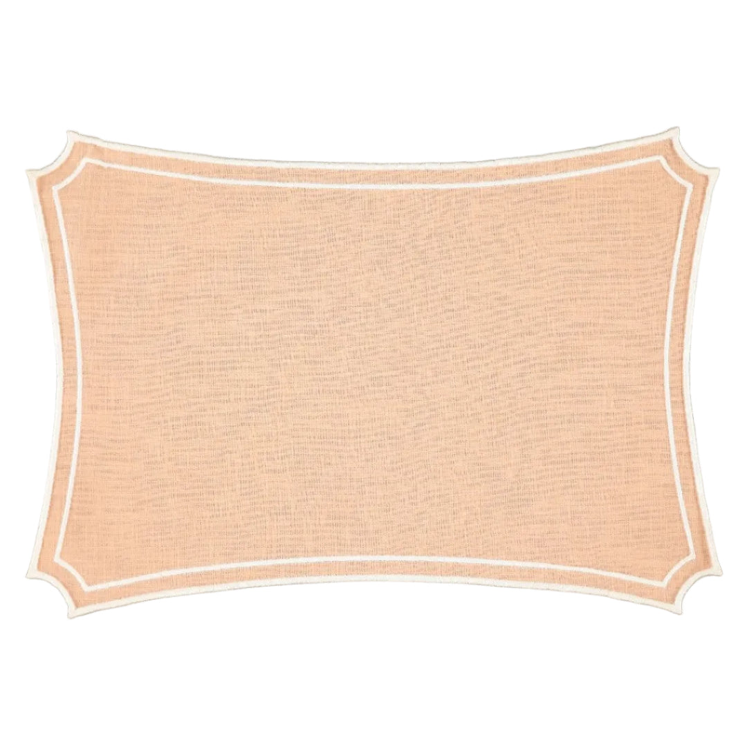 Sal Placemat, Pink with Champagne White