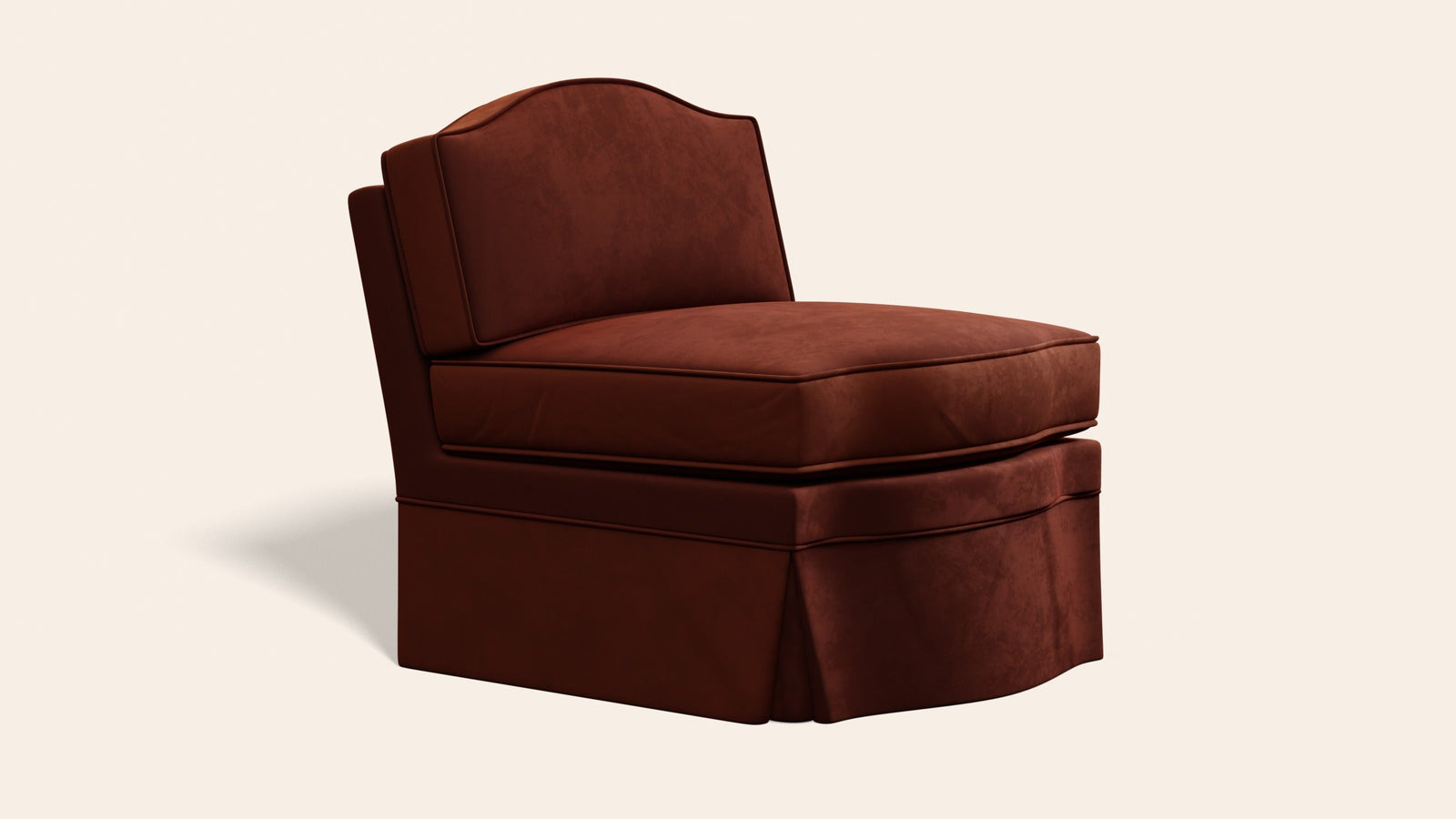 Felix Slipper Chair, Cinnamon Velvet