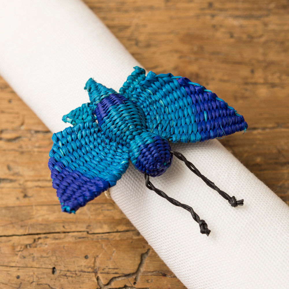 Blue Butterfly Napkin Ring