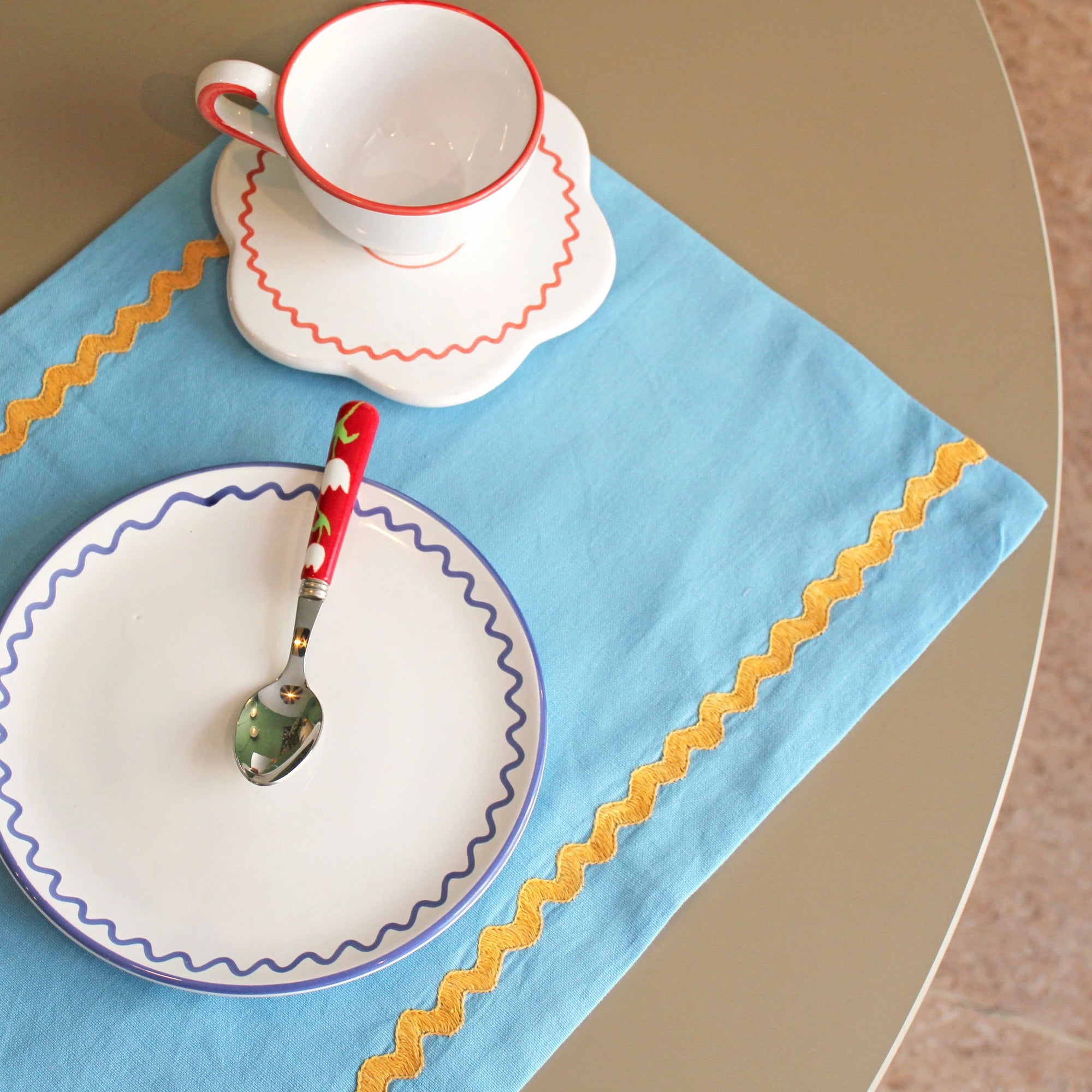 Placemat -  Azure Zigzag