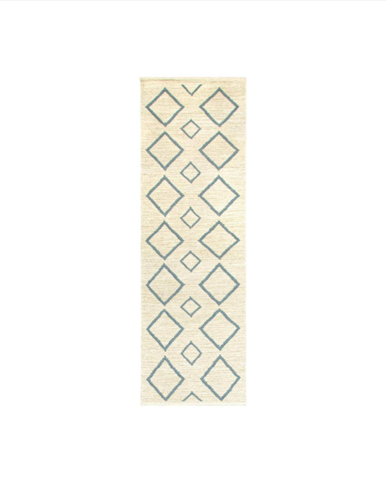 Rhombus Rug Runner - Blue