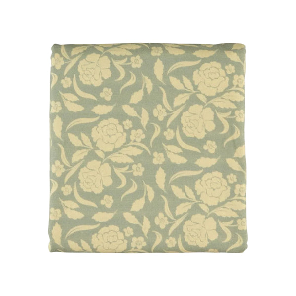 Fiore Tablecloth in Dark Green and Light Green, Printed in 100% Cotton