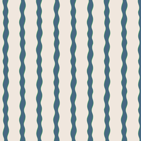 Scroll Stripe - Day Blue (Fabric)