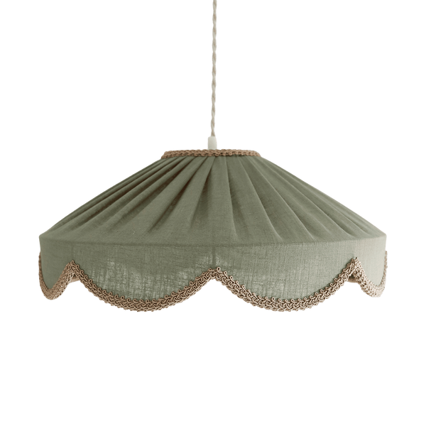 Cosette 'Powdered Sage' Solid Color Floral Shaped Pendant Light
