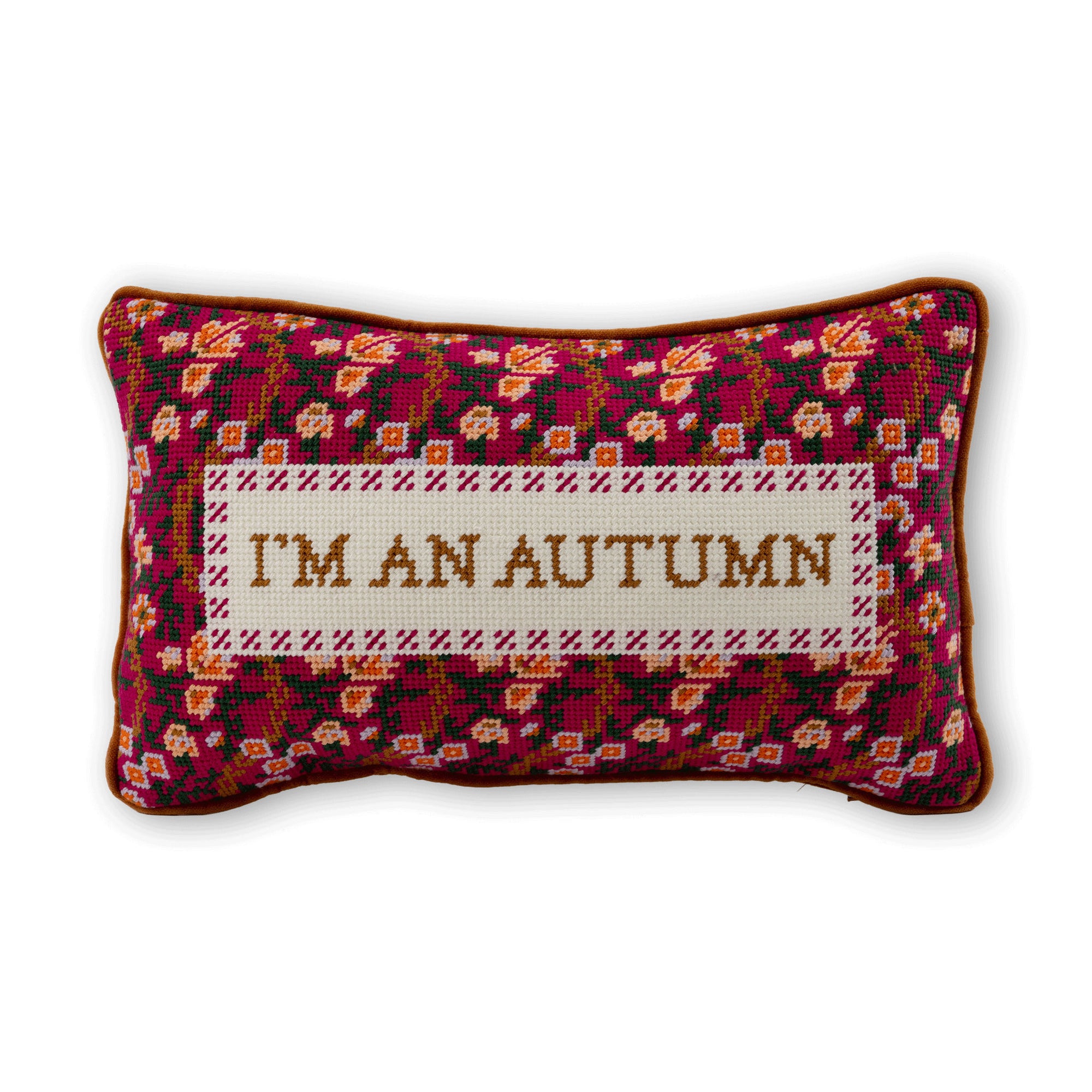 I'm An Autumn Needlepoint Pillow-