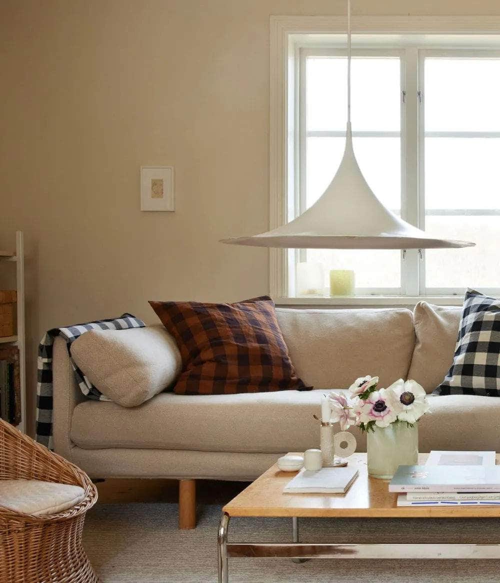 Cushion Cover Checked Brown