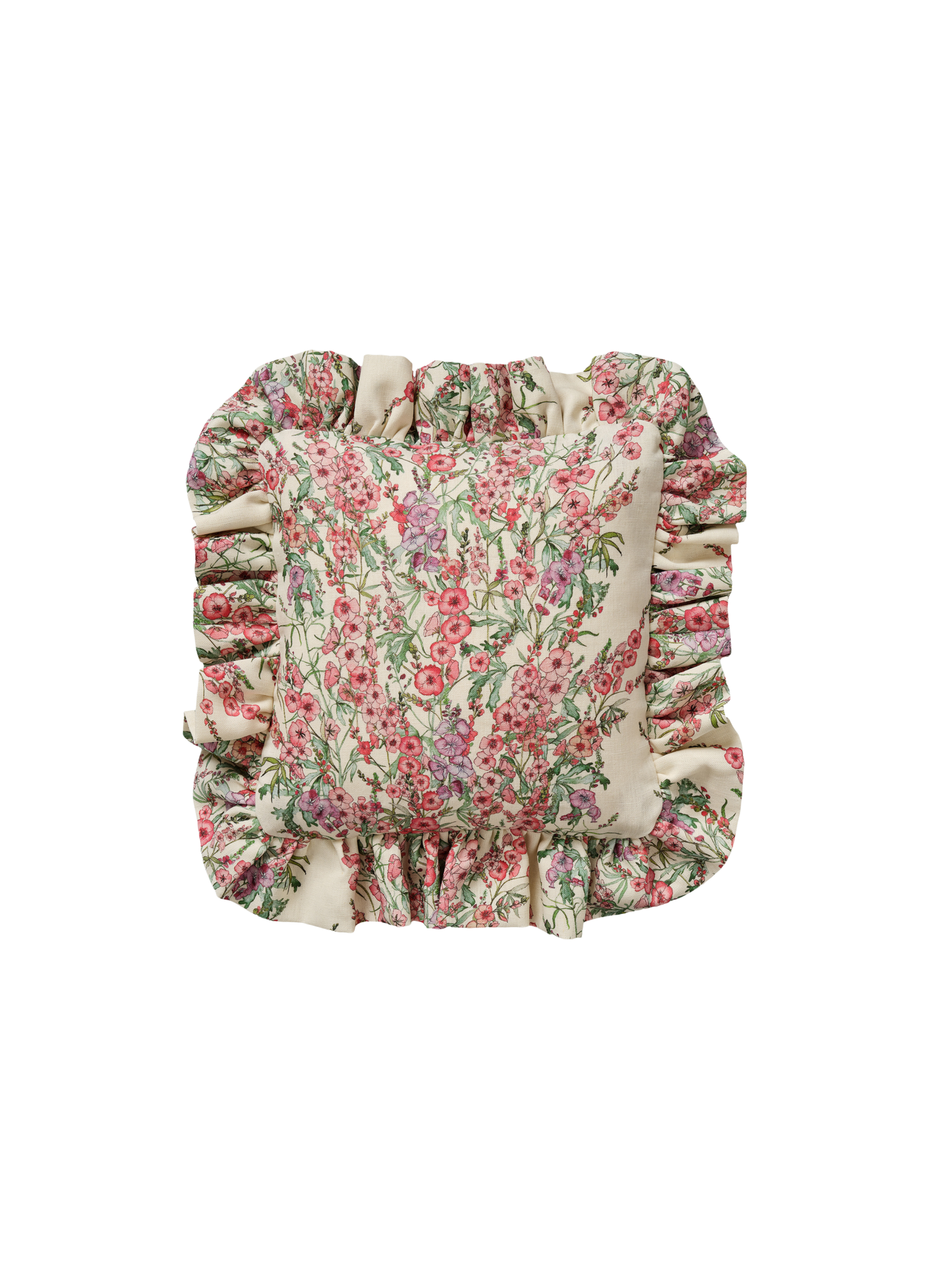 Square Sidalcea Frill Cushion