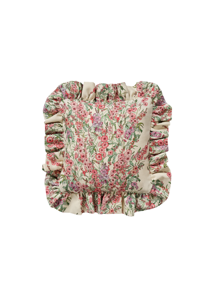 Square Sidalcea Frill Cushion