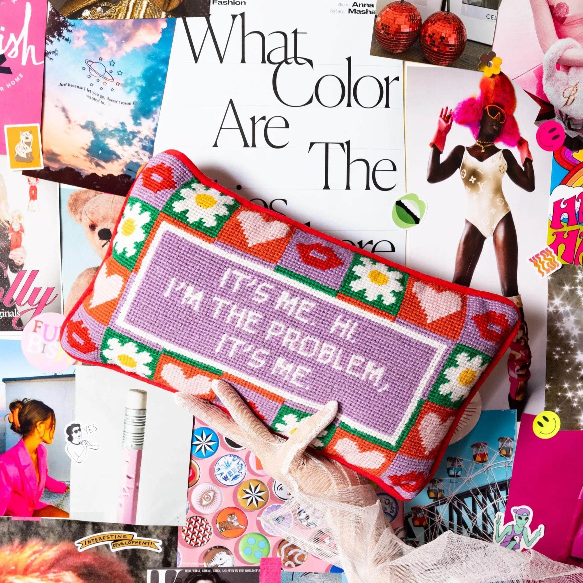 It's Me Needlepoint Pillow