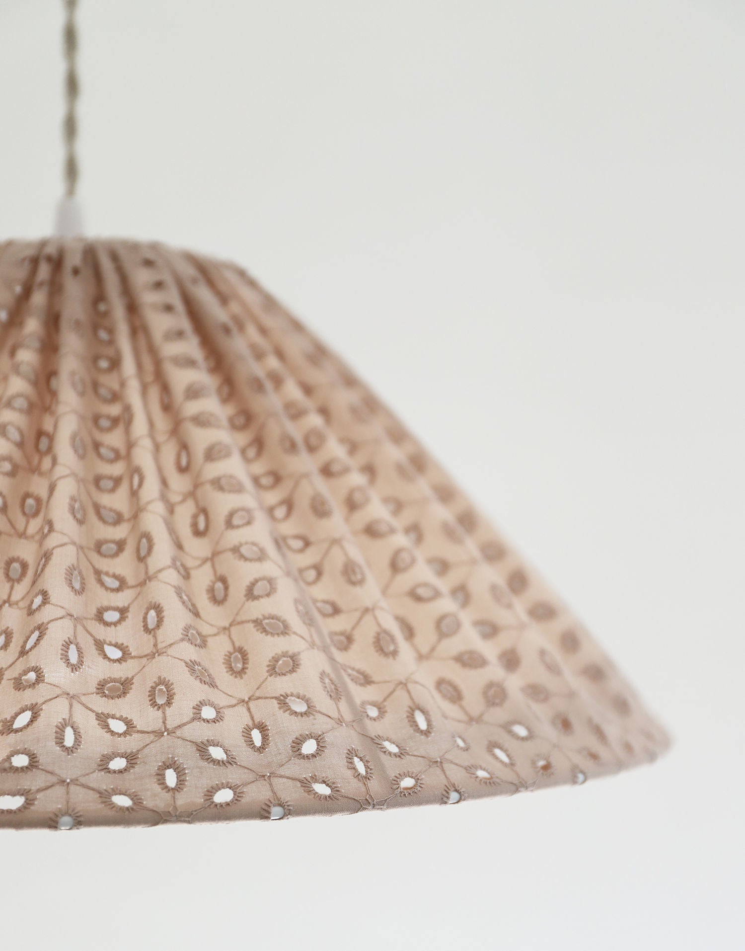 Conical Pendant Light Openwork Malala “Broderie Anglaise”