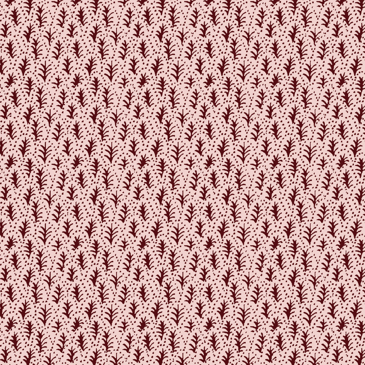 Trees I - Rose Crimson (Fabric)