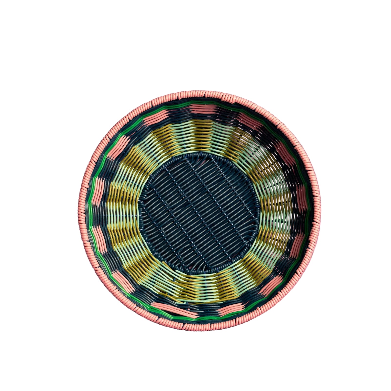 Woven Bowl | Pink & Navy