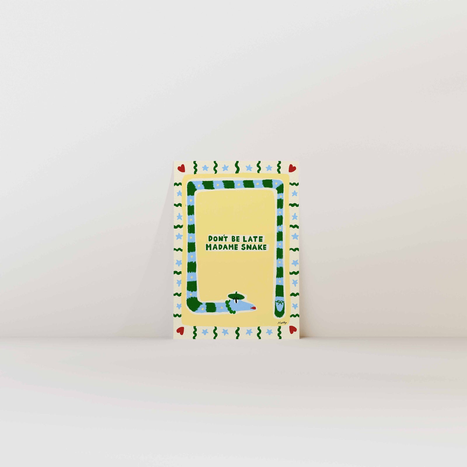 Don't Be Late Madame Snake Print