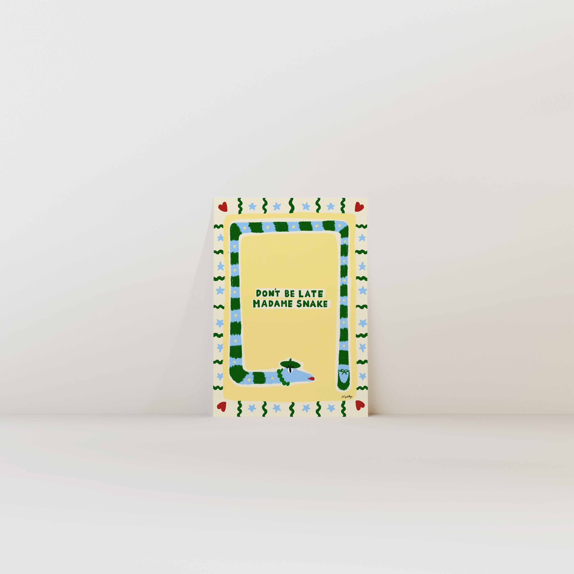 Don't Be Late Madame Snake Print