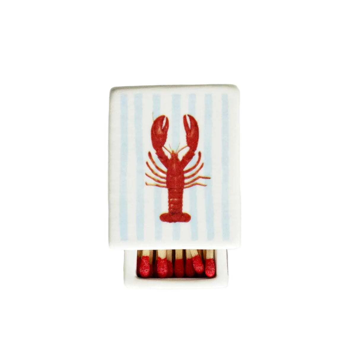 Mini Striped Lobster’ Ceramic Matchbox