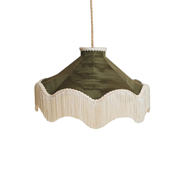 The Daisy Moiré Lampshade – Olive