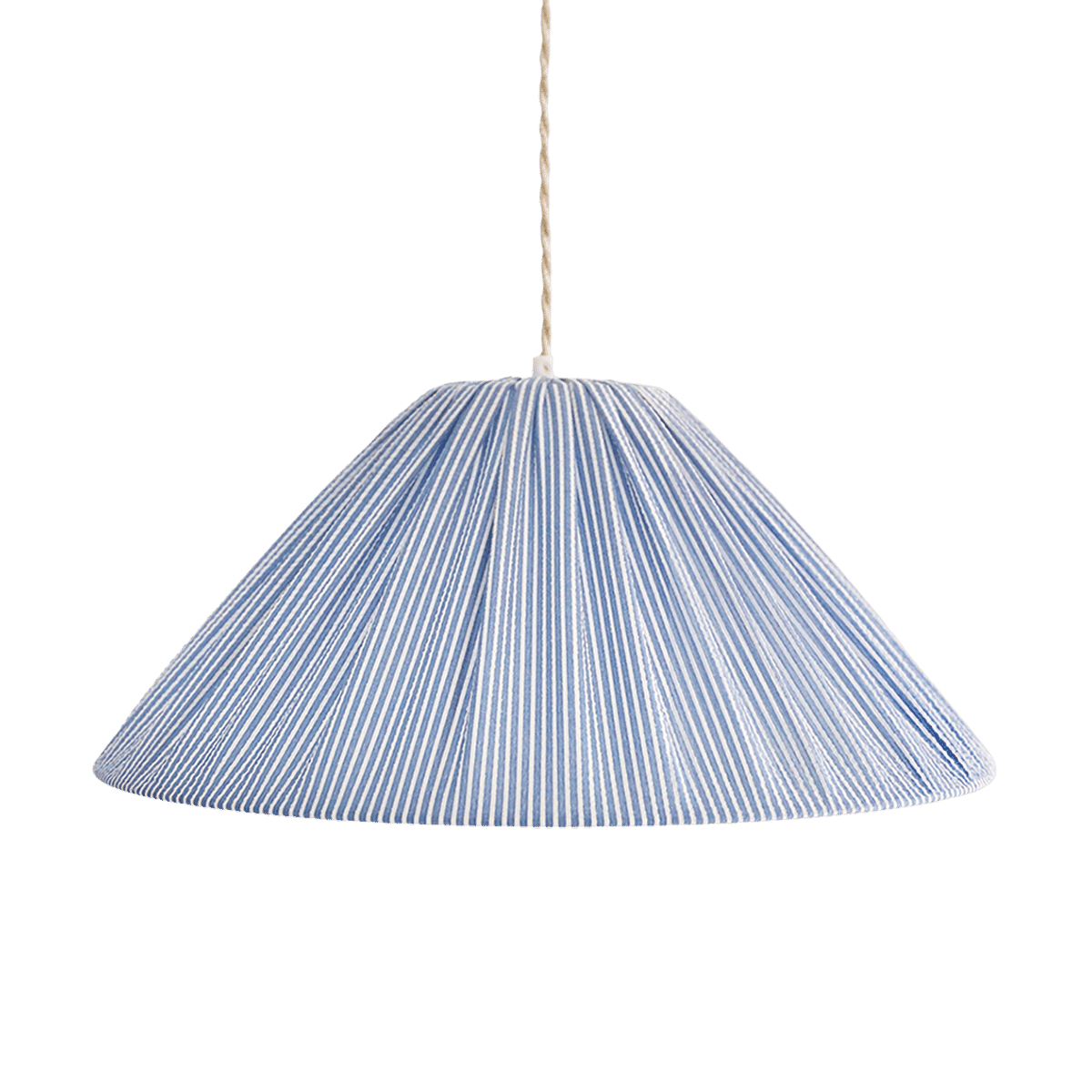 Malala "Marina" Conical Pendant Light with Fine Stripes