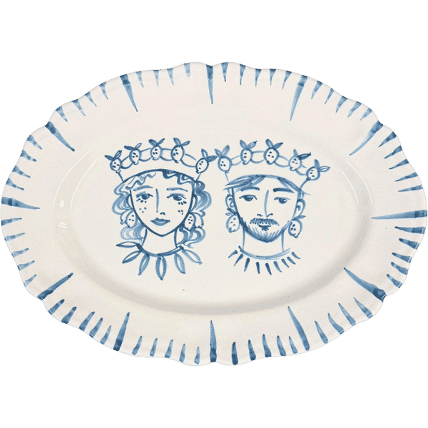 Rei Citrons Oval Platter - 32cm