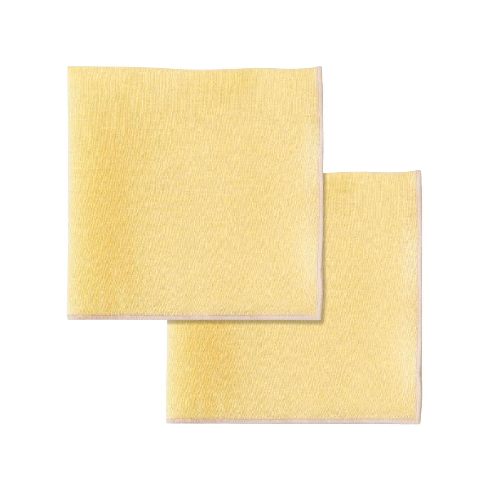 100% Linen Napkin Set Butter Yellow
